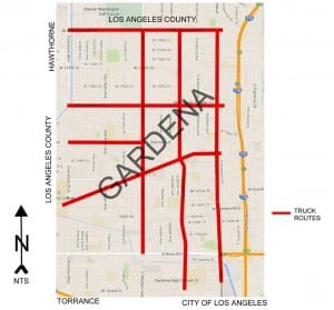 Map of traffic routes for the movement of vehicles exceeding a maximum gross weight of three tons
