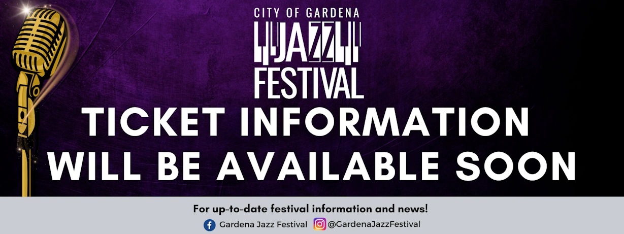 Image for Jazz Festival explaining that ticket information will be available soon