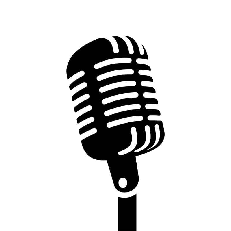 Retro microphone icon