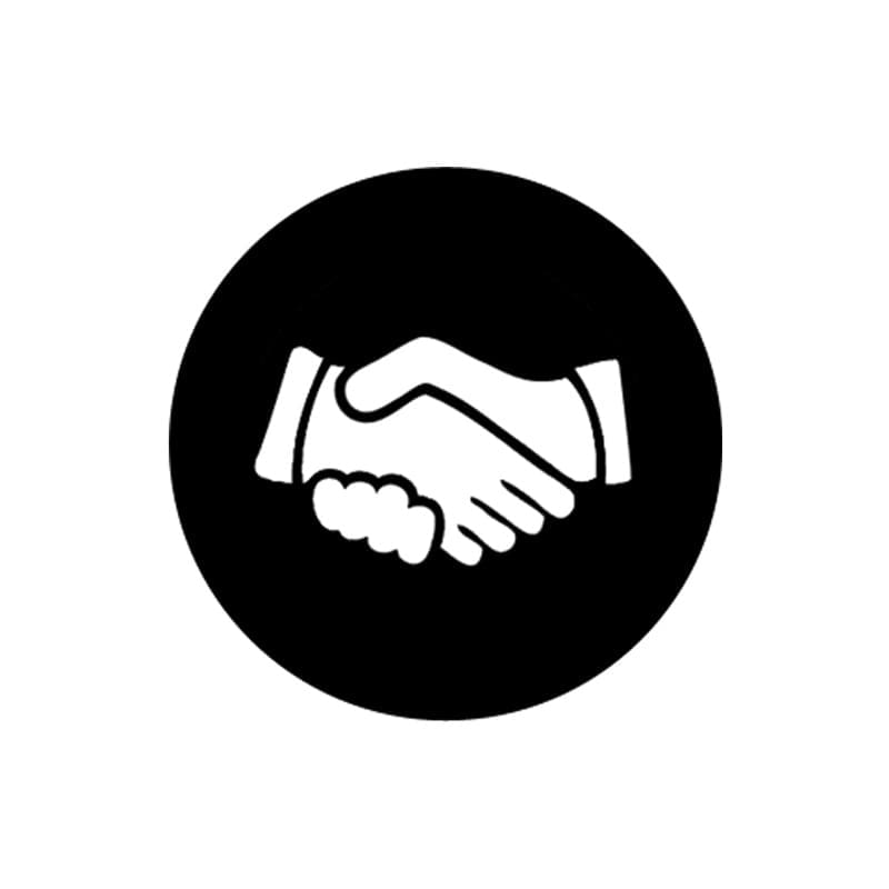 Sponsor handshake agreement icon