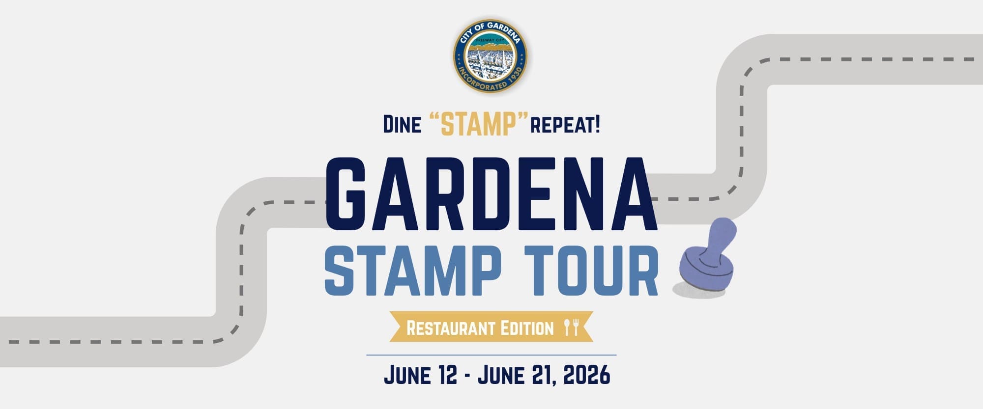 BANNER GARDENA STAMP TOUR (12 x 5 in)